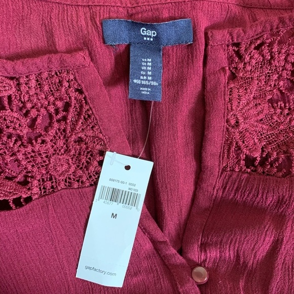 Gap Factory Burgundy Sleeveless Vneck Dress Rayon - Picture 3 of 4